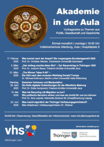 Mehr über den Artikel erfahren „Akademie in der Aula“ im Frühjahr 2025